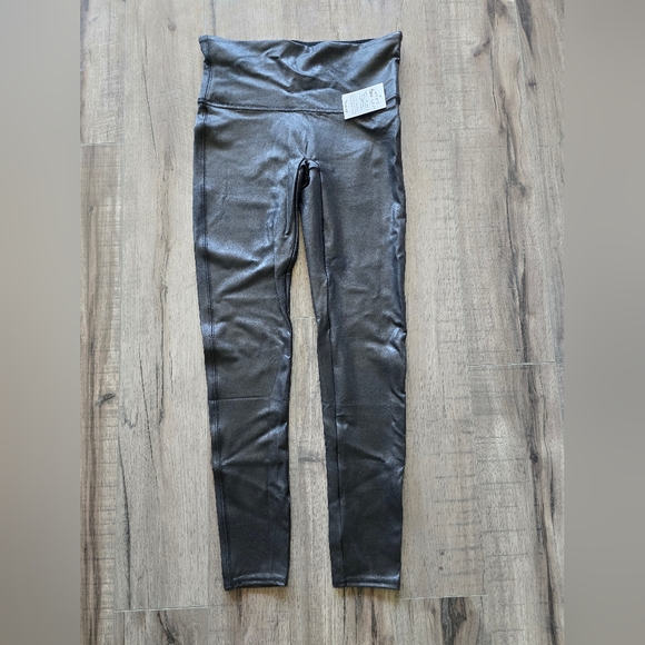 Spanx Leggings Leather Faux Large New With Tags - Picture 4 of 6